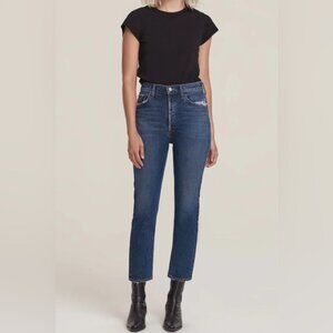AGOLDE Riley High Rise Straight Crop Jean in Pastime 28